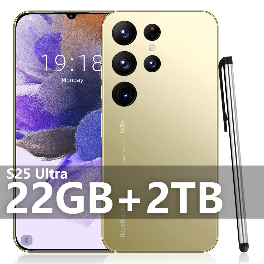 Hot New S25 Ultra Smart phone 7.3 inch Full Screen 4G/5G Cell Phone 22TB+2TB 7800mAh Mobile Phones Global Version Celulares