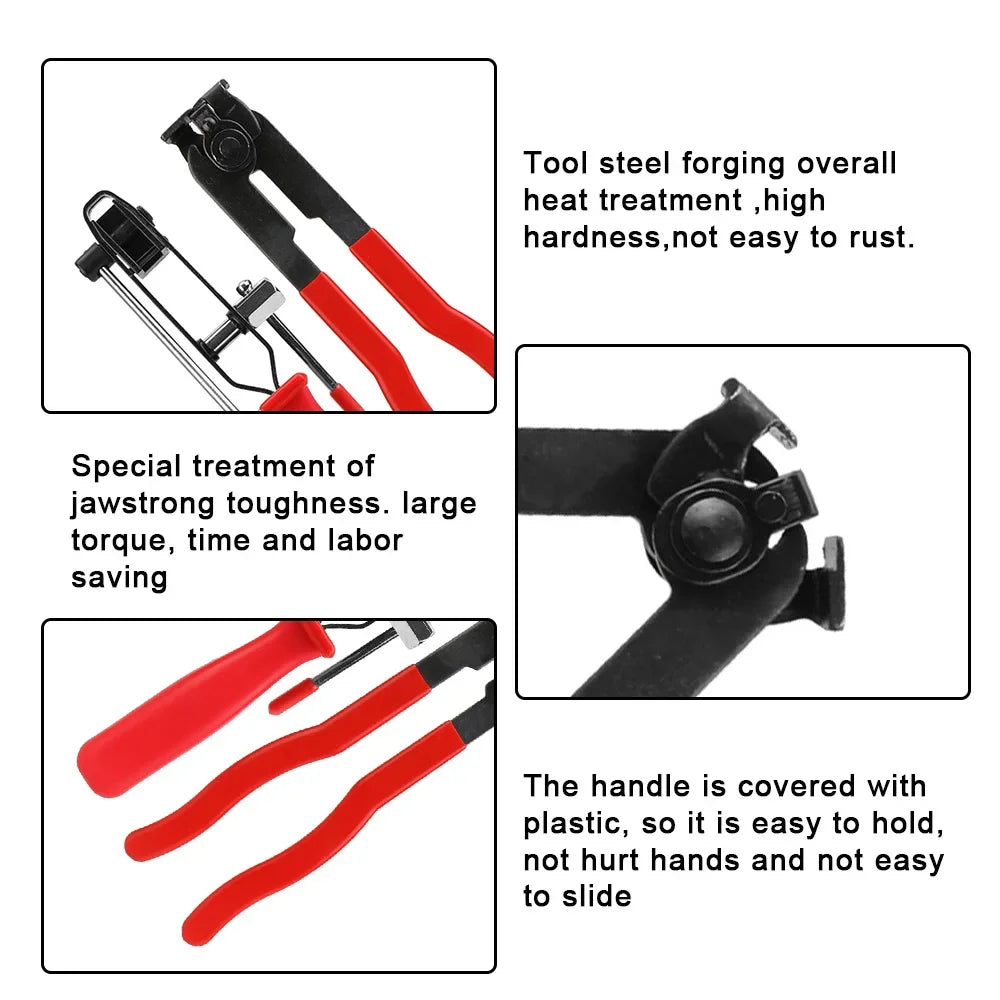 Car Banding Hand Tool Kit  Exhaust Pipe Fuel Filter Hand Installer Tool Durable Multi- CV Joint Boot Clamp Pliers Pipe wrench