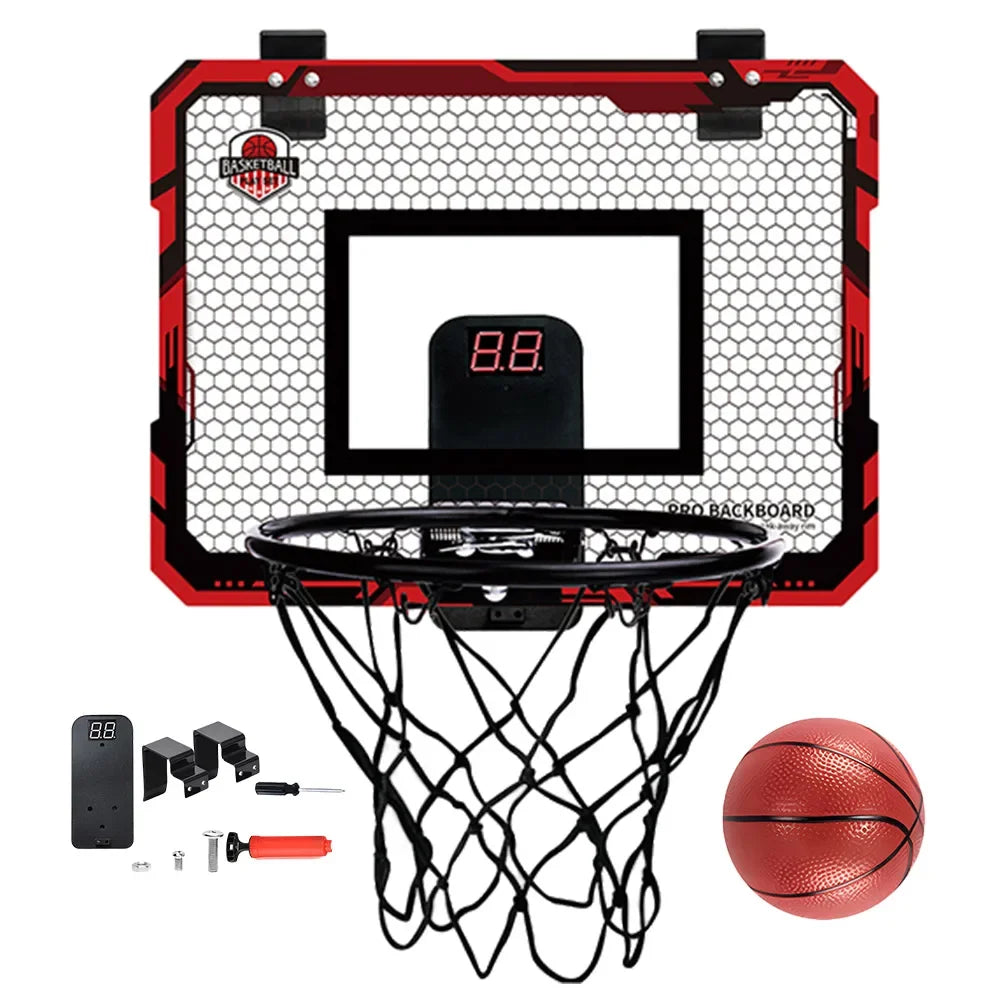 Mini Basketball Hoop Outdoor Indoor Ball Sport Backboard With Electronic Scoreboard Kids Funny Game Fitness Excersise Accessory