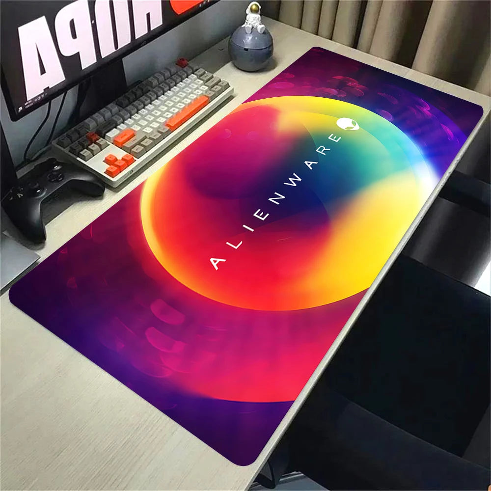 Anime Mouse Pad Alienware Gaming Setup Anti-slip Mousepad Natural Rubber PC Keyboard Deskmat almohadilla para Office Accessories