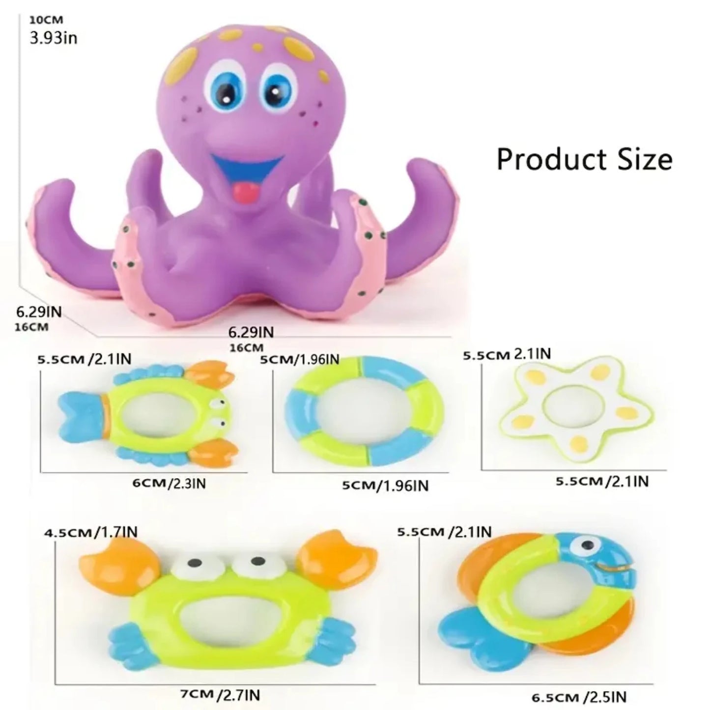 Baby Bath Toy Water Toy Fun Flowing Ring Throwing Game Bathtub Swimming Pool Kids Educational Toy Baby Kids Gift Baby bath toys