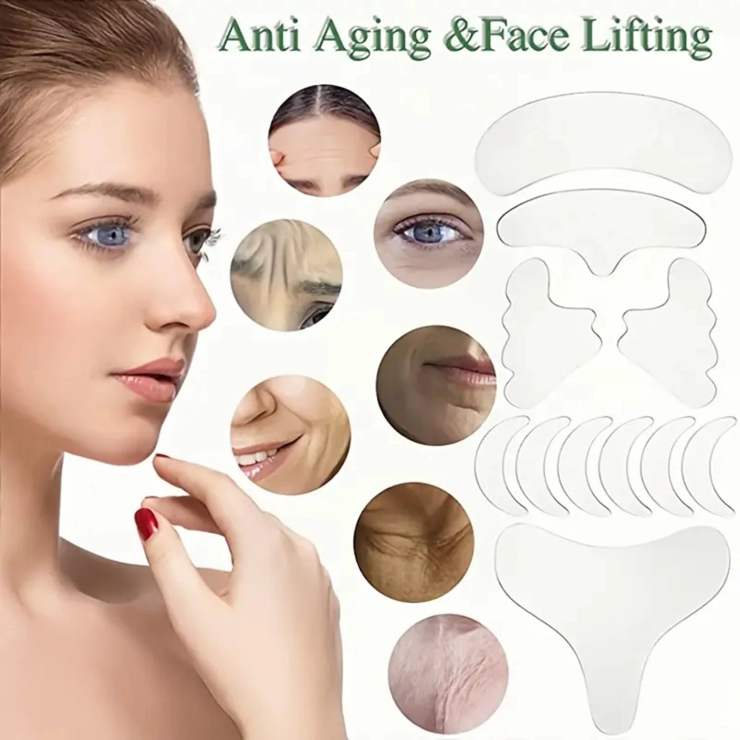 Advanced Anti-Ageing Wrinkle Smoothing Silicone Pad Treatment - Powerful 11pcs Kkylin Patches for Chest and Face - Large Size 8.