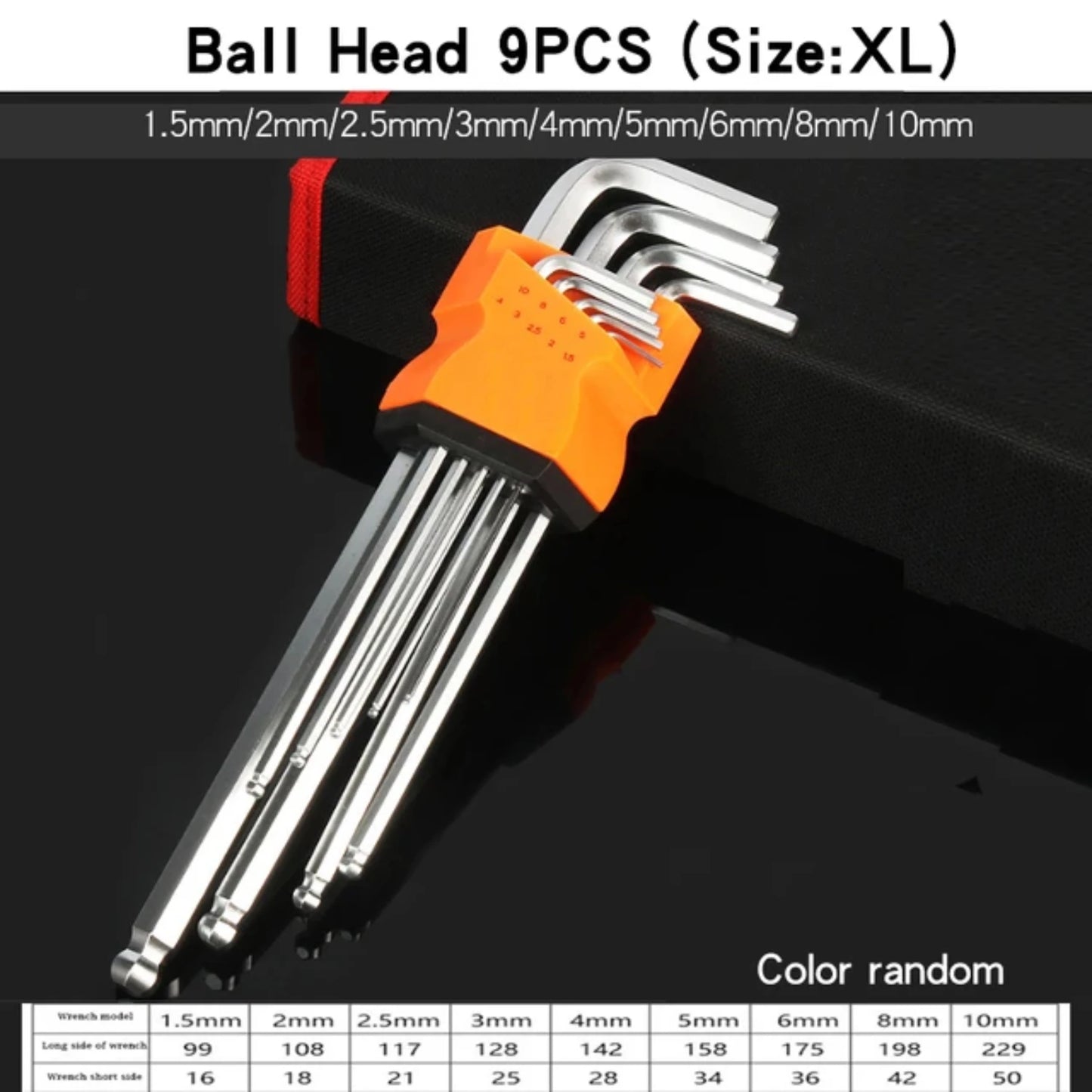 8PCS/9PCS L Type Double-End Screwdriver Hex Wrench Set Allen Key Hexagon Flat Ball Torx Star  Spanner Key Set Hand Tools Tool