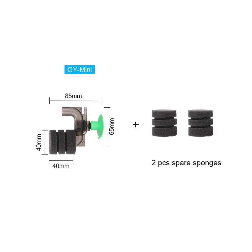 فلتر إسفنجي مزدوج الرأس لحوض السمك، ملحقات حوض السمك، مضخة هواء لتنقية المياه النظيفة لحوض السمك، فلتر أكواريو احترافي