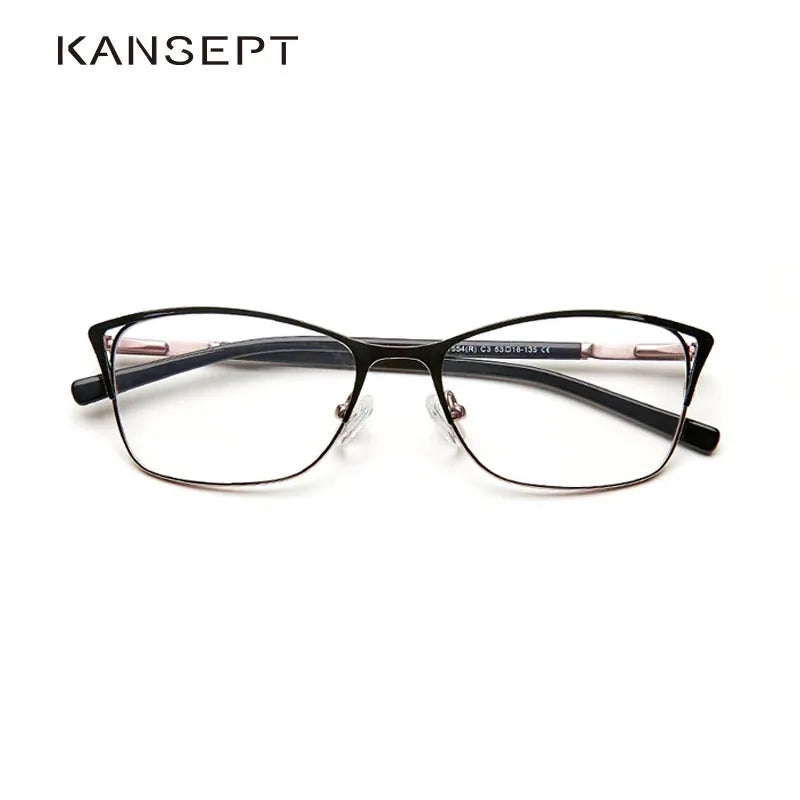 Metal Frame Classic Square Cat Eye reading Glasse Women Prescription Myopia Woman Glasses Clear Optical Frames Anti Blue 7554C3