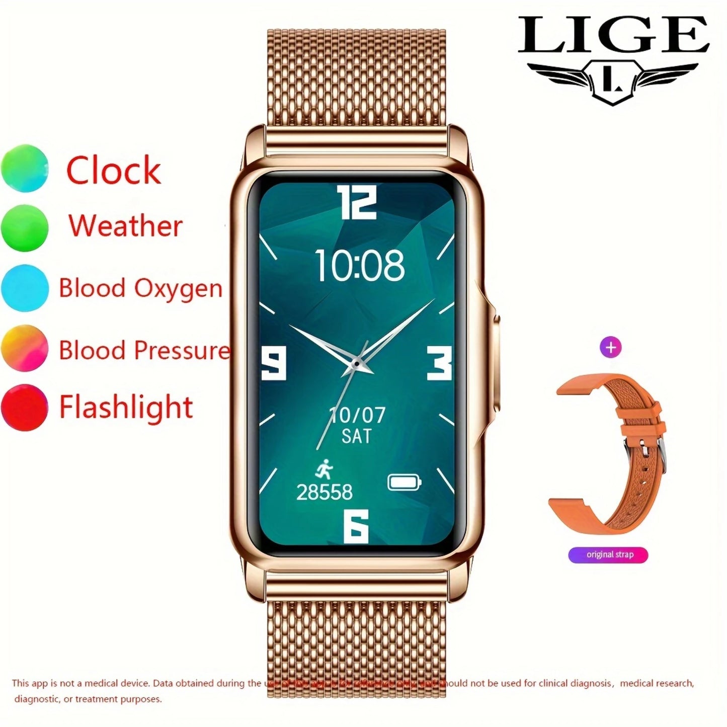 Smart Watch 3.73cm Full Touch With Low Battery Reminder/weather/Alarm Clock Reminder/ Message Notification/20+ Sports Modes For