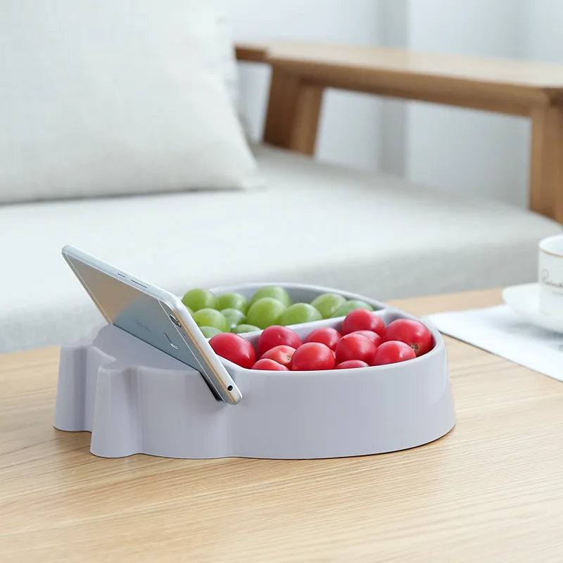 Fashion Plastic Bowl Fruit Plate Snacks Nuts Melon Seeds Bowl Candy Plate Multi-function Fruit Plate Storage Box Desktop Dishes