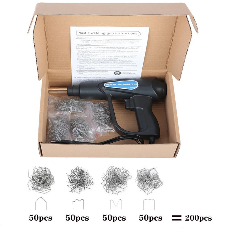 طقم إصلاح لحام بلاستيكي بقوة 70 واط، دباسة ساخنة، آلة لحام بلاستيك من البولي فينيل كلوريد، مسدس حراري، أدوات يدوية للمرآب، مصد السيارة، مكواة لحام