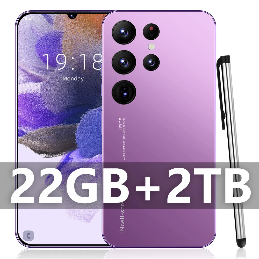 Hot New S24 Ultra Smart phone 7.3 inch Full Screen 4G/5G Cell Phone 22TB+2TB 7800mAh Mobile Phones Global Version Celulares