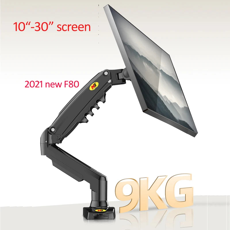 NEW NB F80 Desktop17-27" LCD LED Monitor Holder Arm Gas Spring Full Motion Gas Strut Flexi TV Mount Loading 2-9kgs