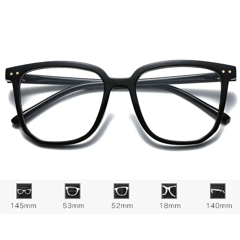 Stylish Transparent Frame Myopia Glasses Women Men Anti-Blue Light Square Minus Diopter Eyewear Optical Spectacle Eyeglasses