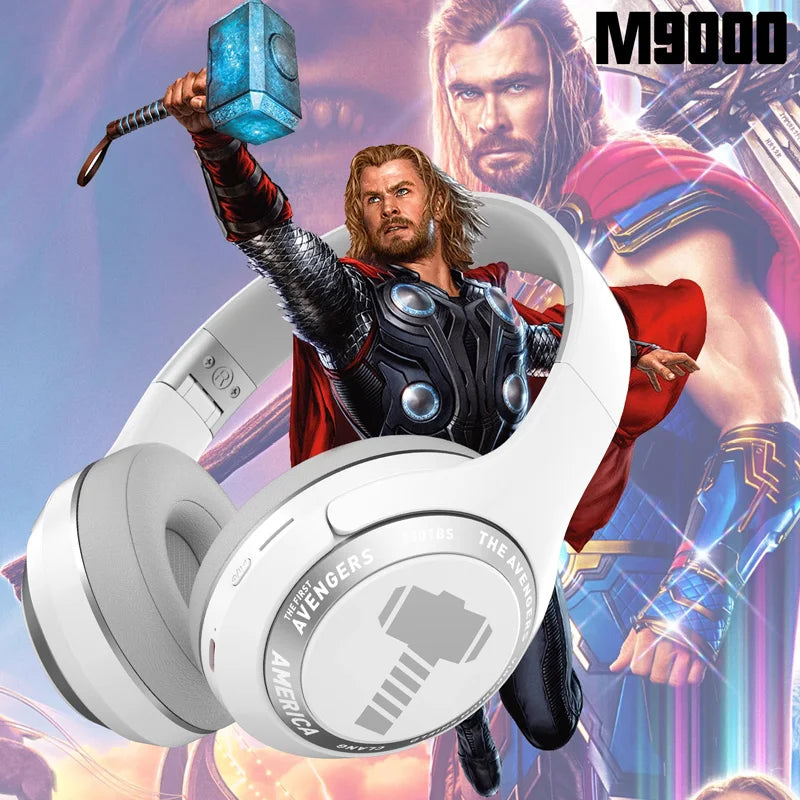 سماعات رأس لاسلكية قابلة للطي من Marvel Spider Man Bluetooth Eagles Over ear مع خاصية إلغاء الضوضاء وسماعات رأس ستيريو عالية الدقة للألعاب